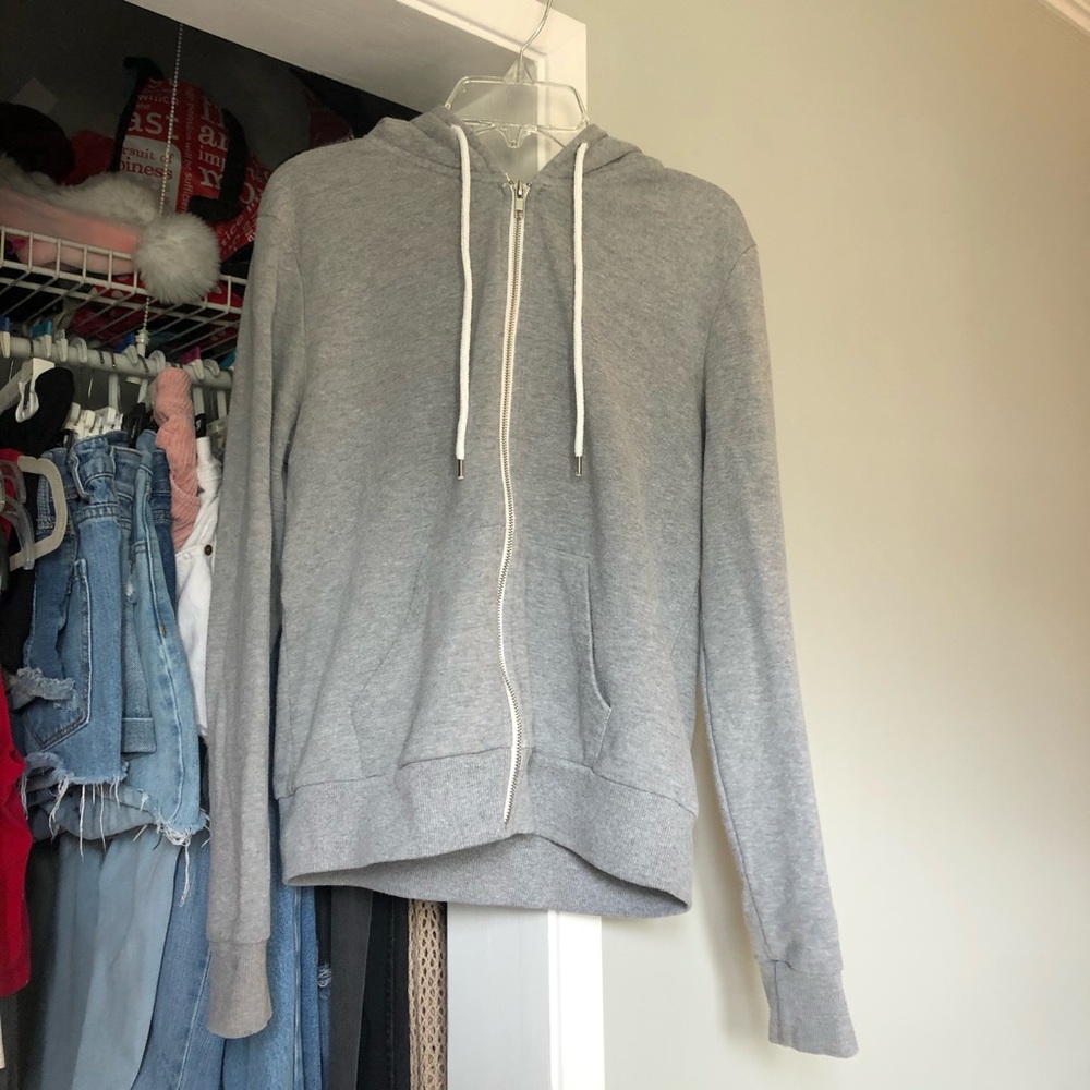 Gray Zip Up Hoodie